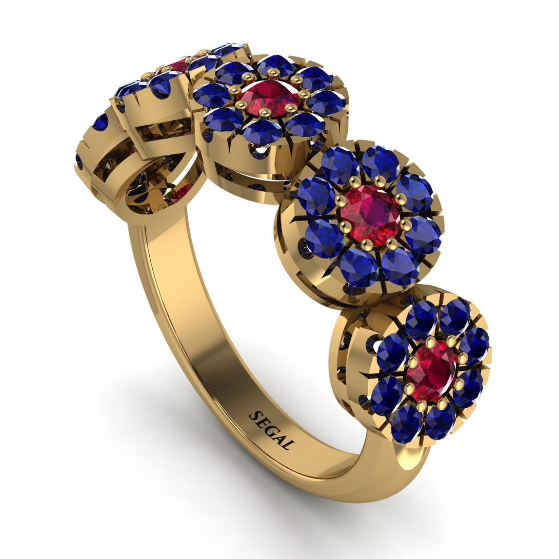 Ruby Blossom Of Eternity Wedding Ring - Yaretzi No. 70