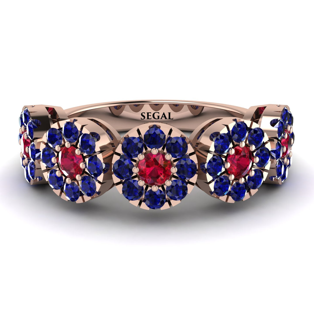 Ruby Blossom Of Eternity Wedding Ring - Yaretzi No. 71