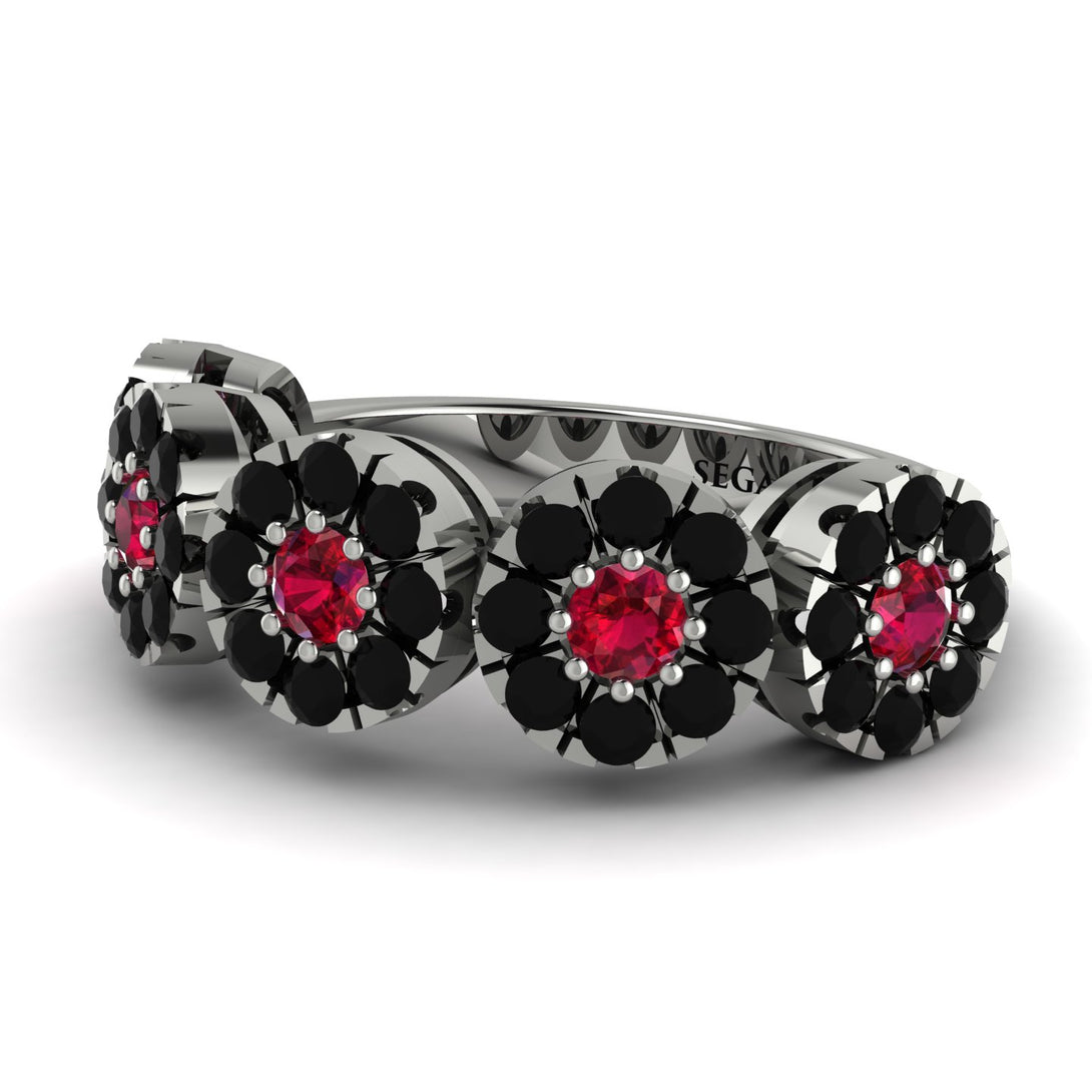 Ruby Blossom Of Eternity Wedding Ring - Yaretzi No. 42