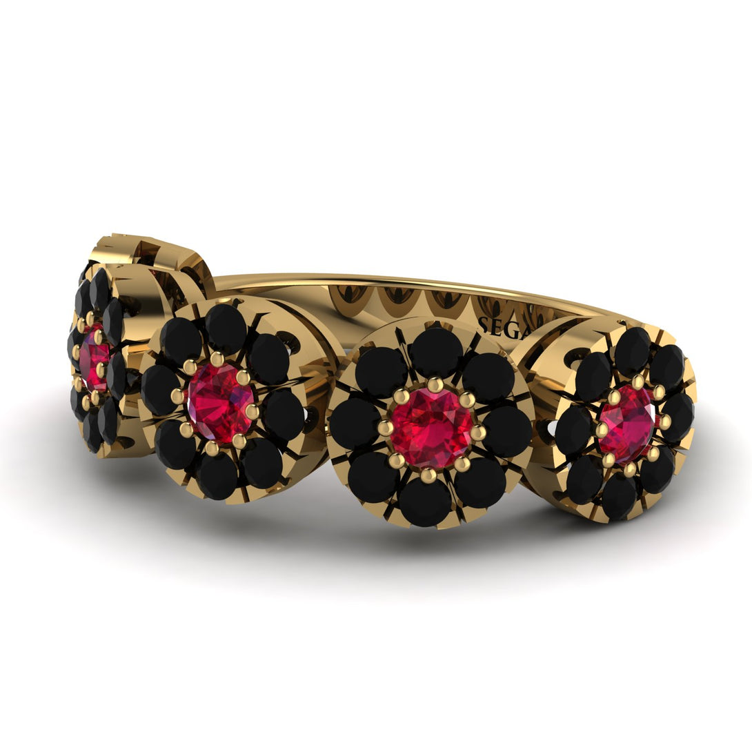 Ruby Blossom Of Eternity Wedding Ring - Yaretzi No. 40