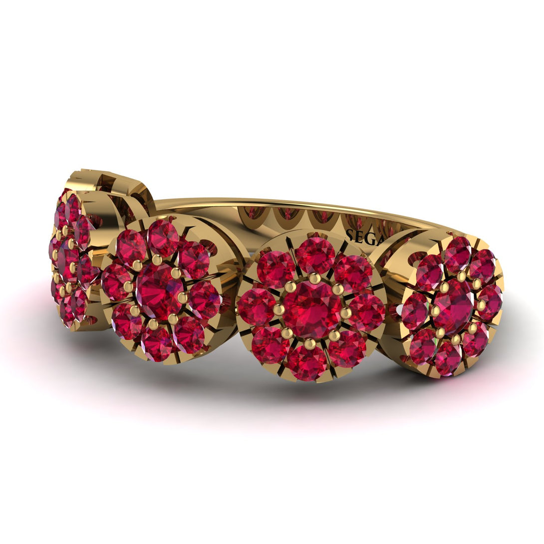 Ruby Blossom Of Eternity Wedding Ring - Yaretzi No. 55