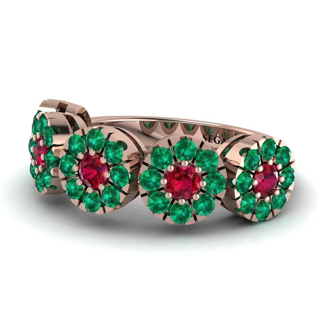 Ruby Blossom Of Eternity Wedding Ring - Yaretzi No. 26