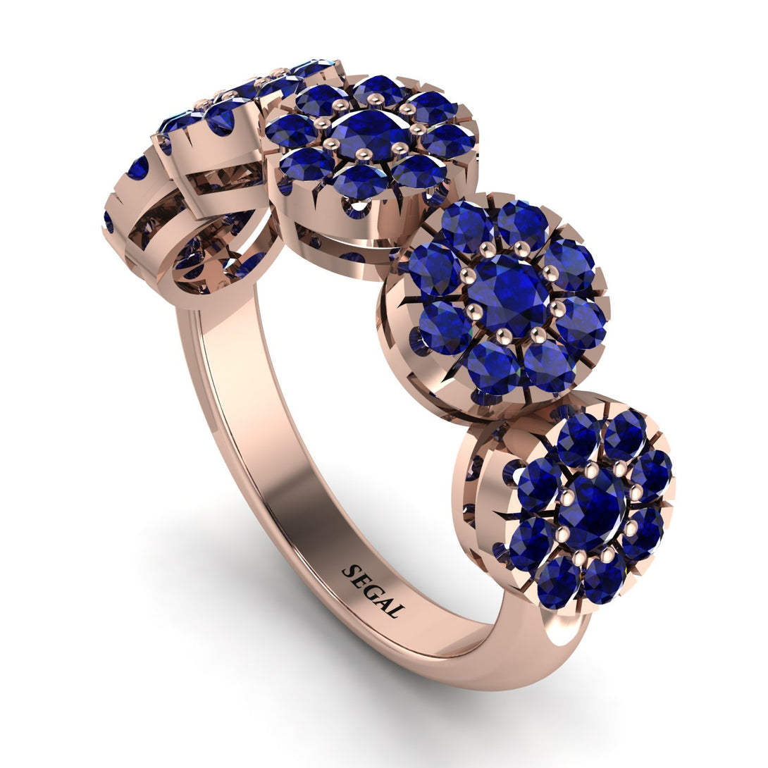 Sapphire Blossom Of Eternity Wedding Ring - Yaretzi No. 74