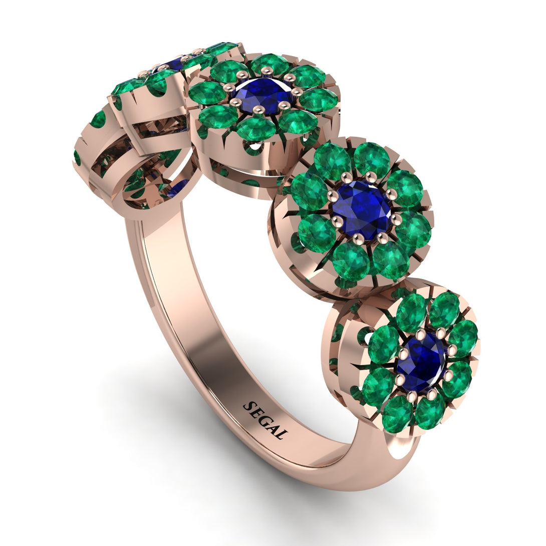 Sapphire Blossom Of Eternity Wedding Ring - Yaretzi No. 29