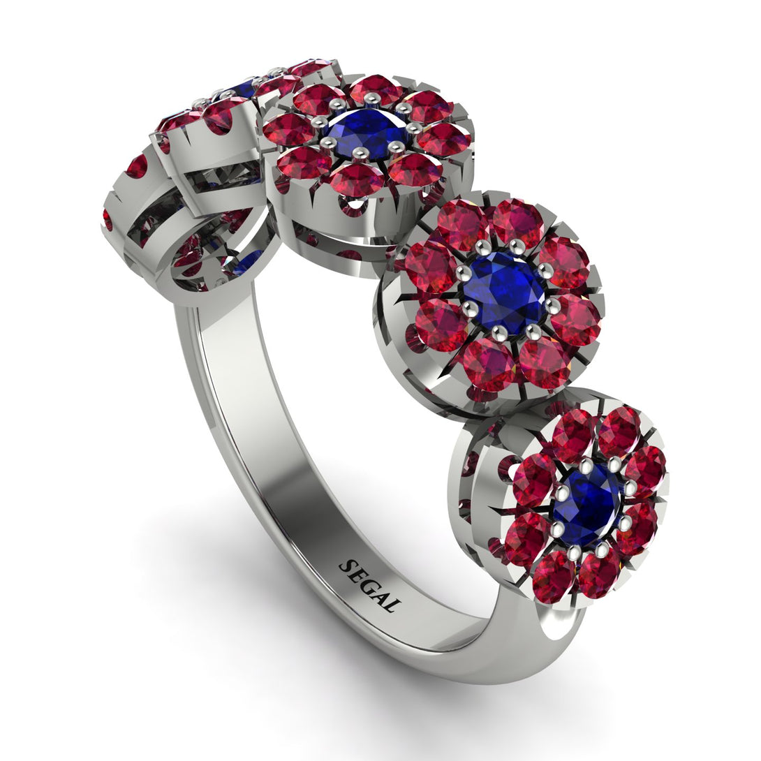 Sapphire Blossom Of Eternity Wedding Ring - Yaretzi No. 60