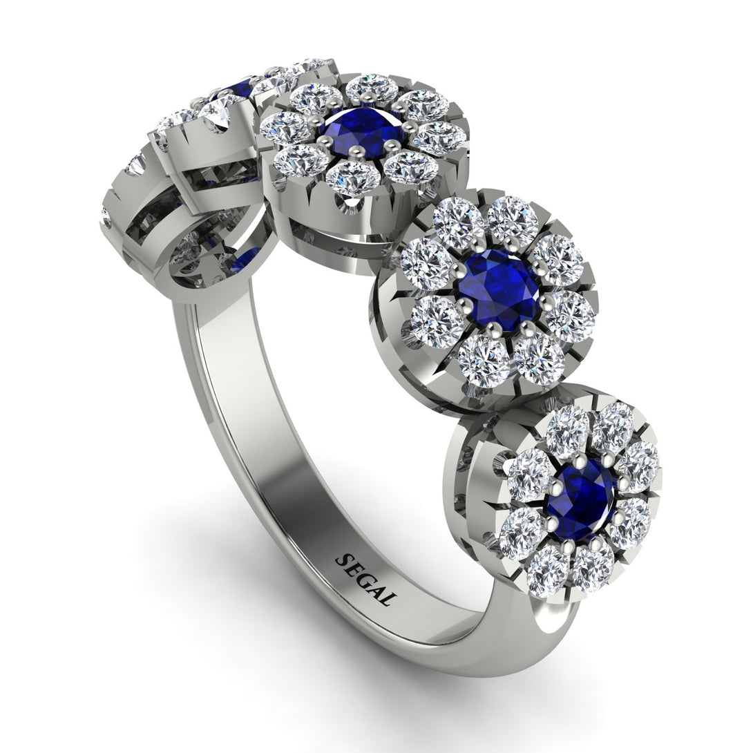 Sapphire Blossom Of Eternity Wedding Ring - Yaretzi No. 15