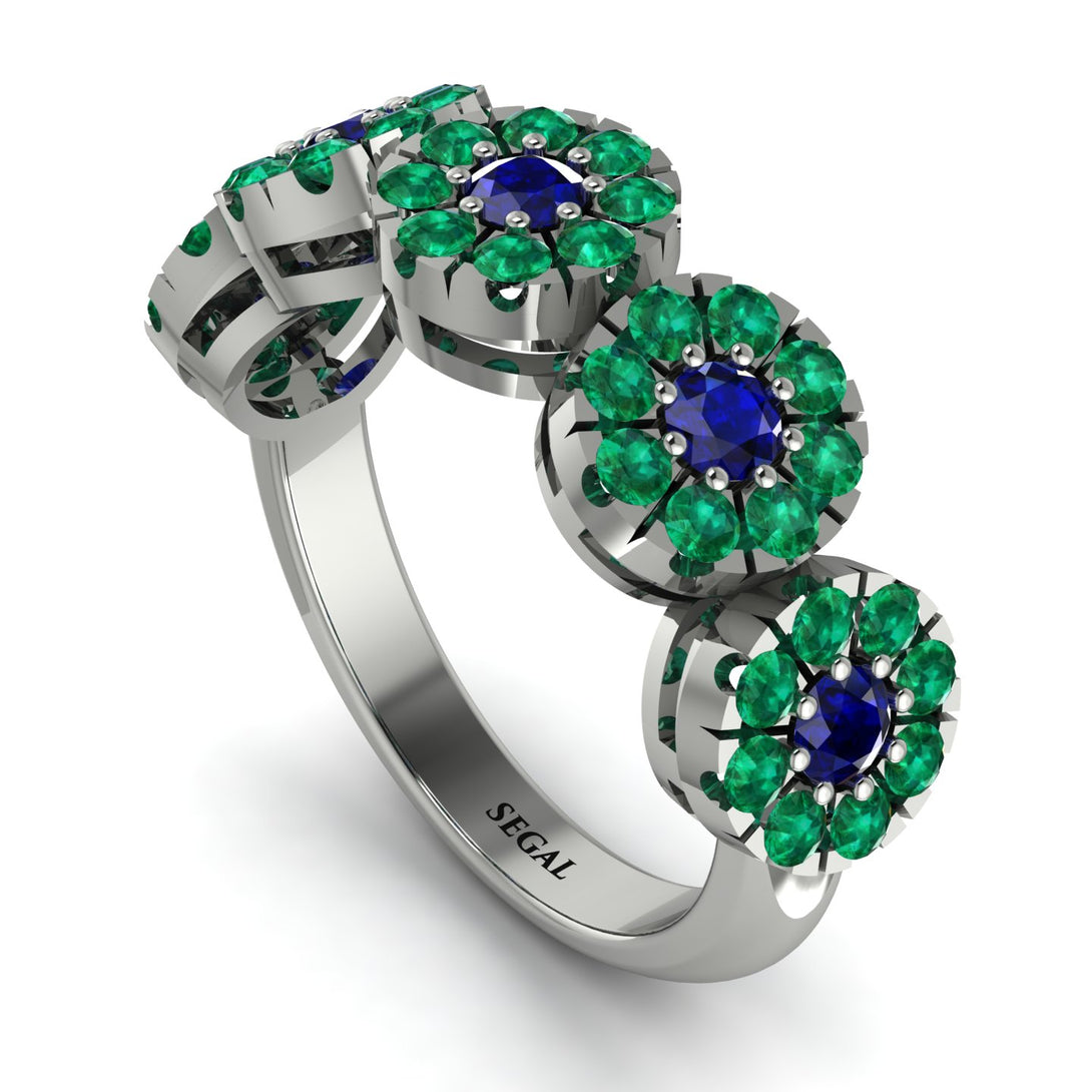 Sapphire Blossom Of Eternity Wedding Ring - Yaretzi No. 30