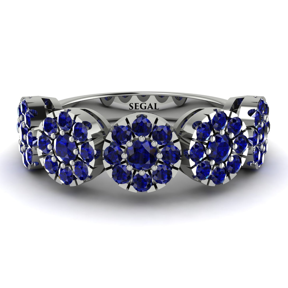 Sapphire Blossom Of Eternity Wedding Ring - Yaretzi No. 75