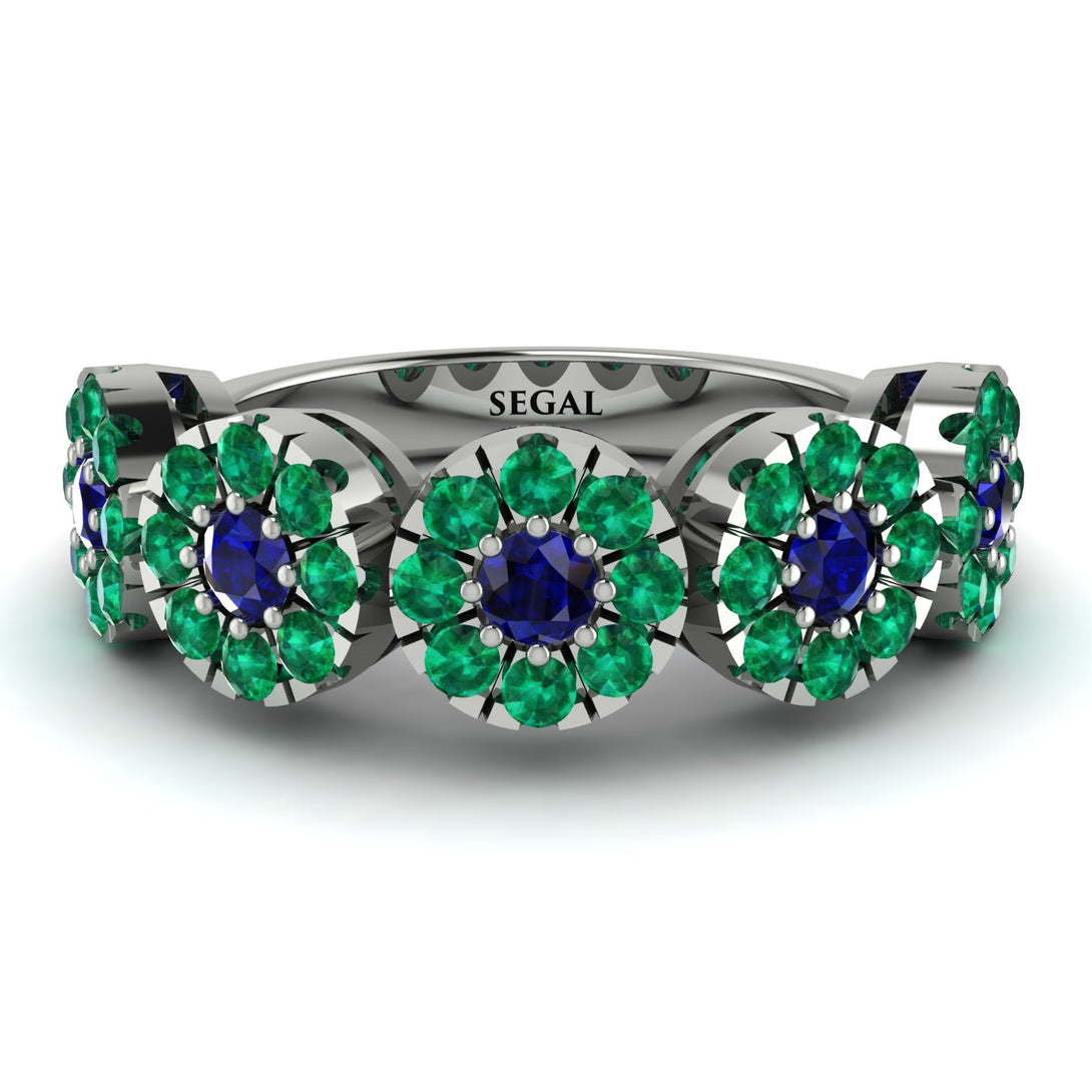 Sapphire Blossom Of Eternity Wedding Ring - Yaretzi No. 30