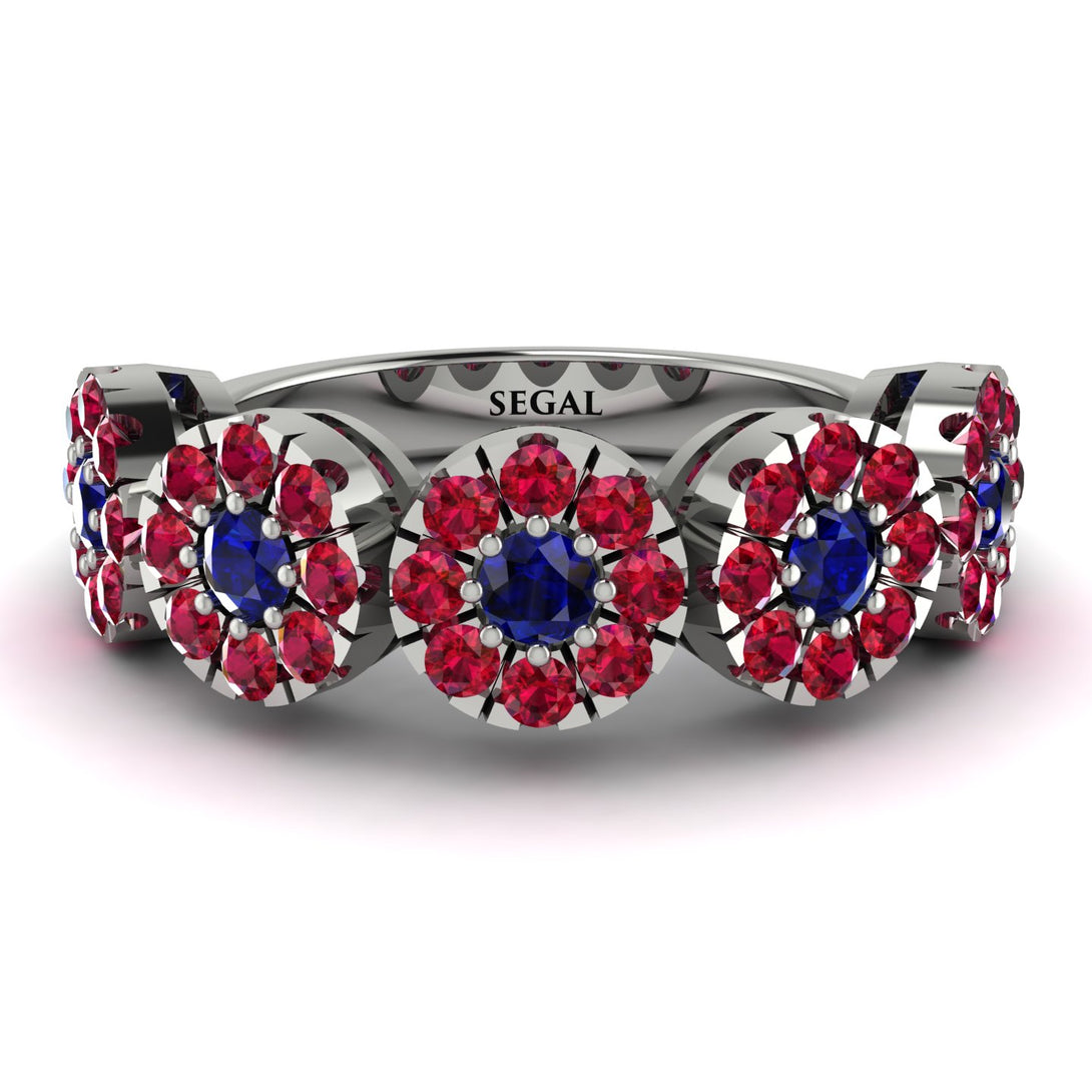 Sapphire Blossom Of Eternity Wedding Ring - Yaretzi No. 60