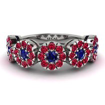 Sapphire Blossom Of Eternity Wedding Ring - Yaretzi No. 60 image 1