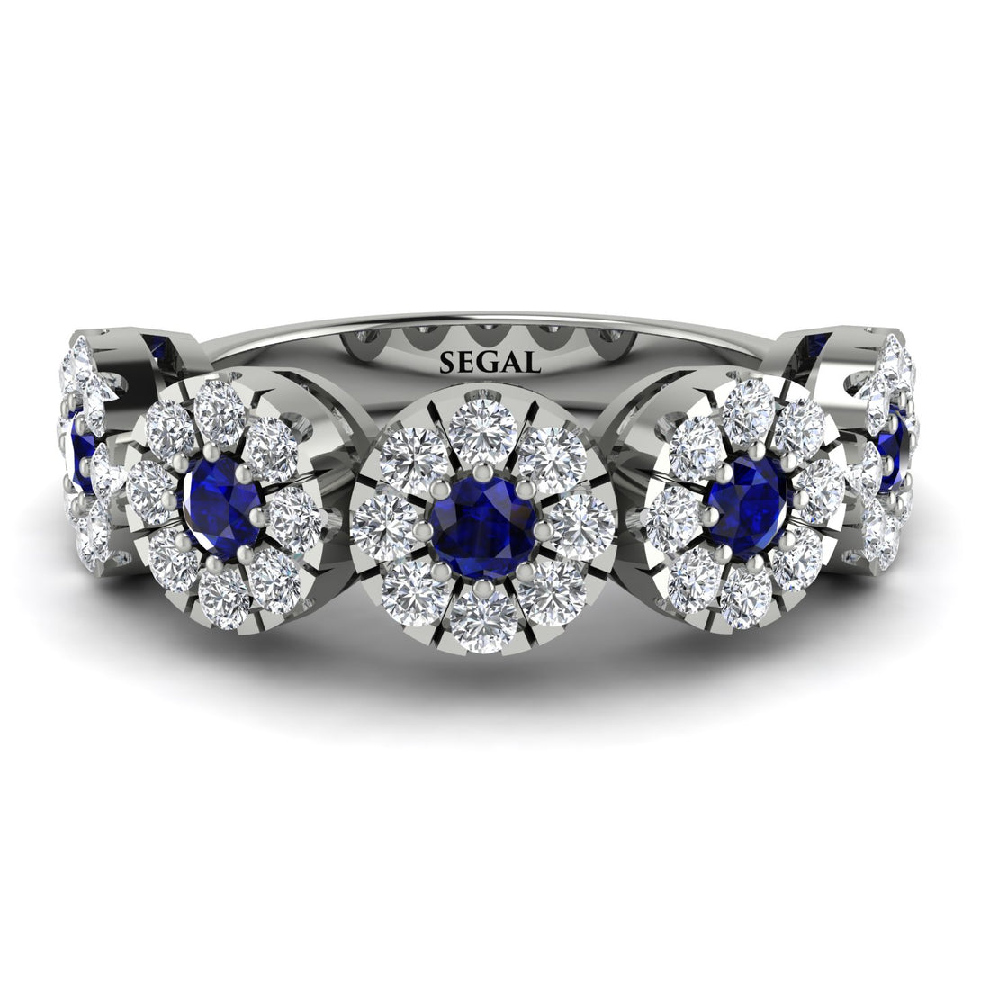 Sapphire Blossom Of Eternity Wedding Ring - Yaretzi No. 15