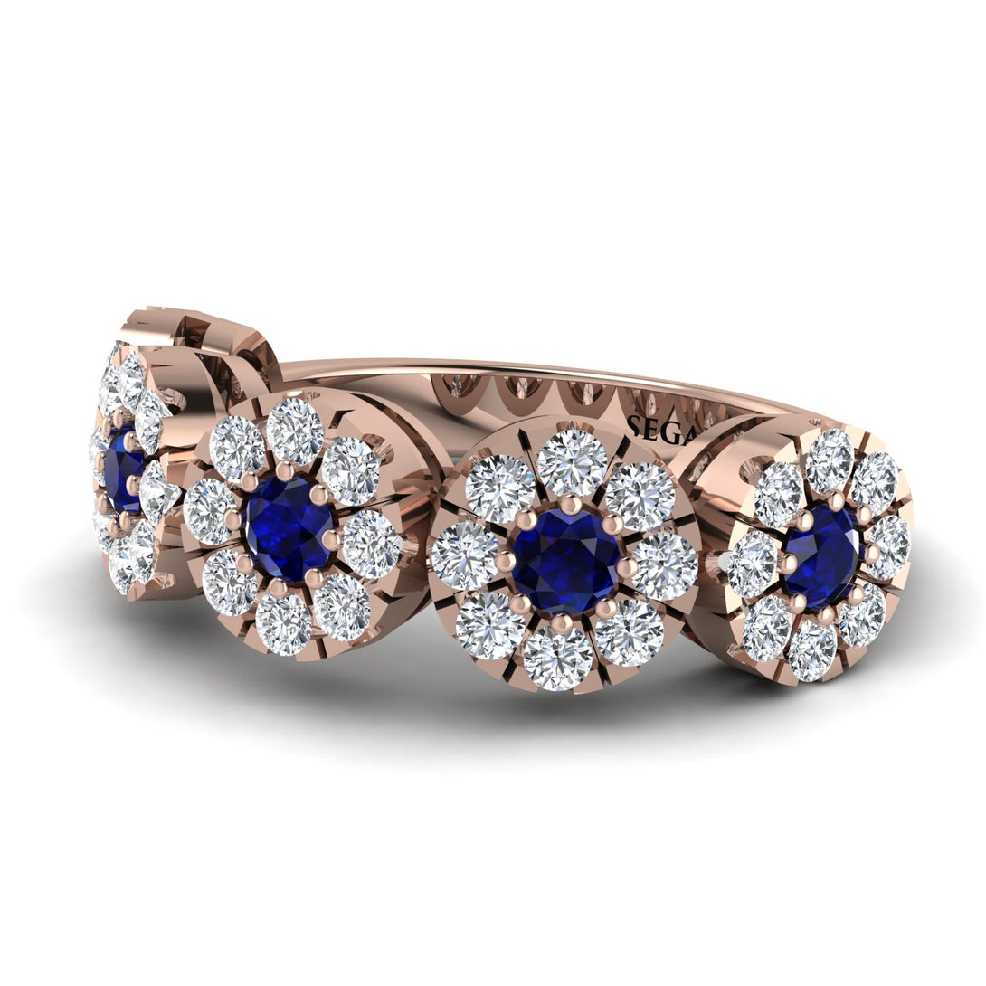Sapphire Blossom Of Eternity Wedding Ring - Yaretzi No. 14