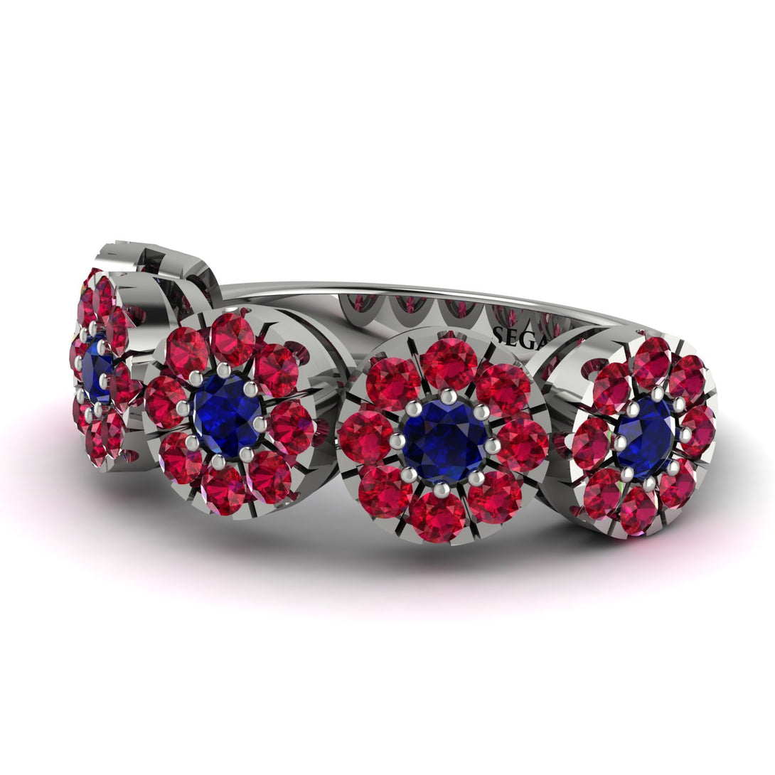 Sapphire Blossom Of Eternity Wedding Ring - Yaretzi No. 60