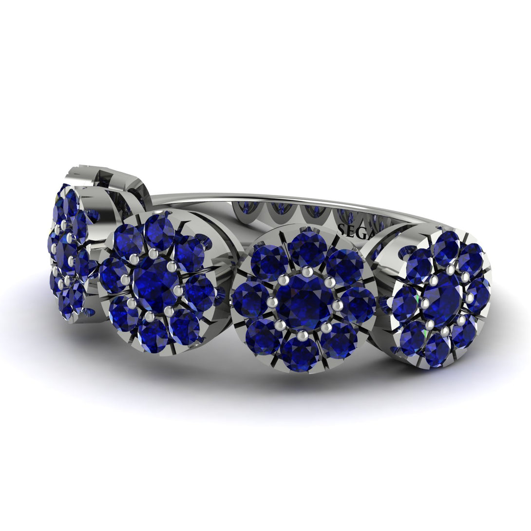 Sapphire Blossom Of Eternity Wedding Ring - Yaretzi No. 75
