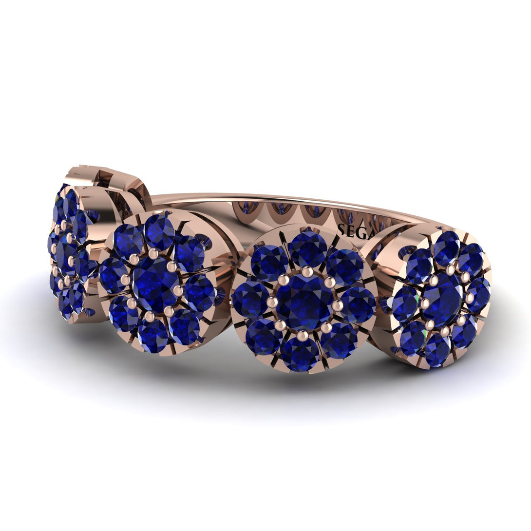 Sapphire Blossom Of Eternity Wedding Ring - Yaretzi No. 74