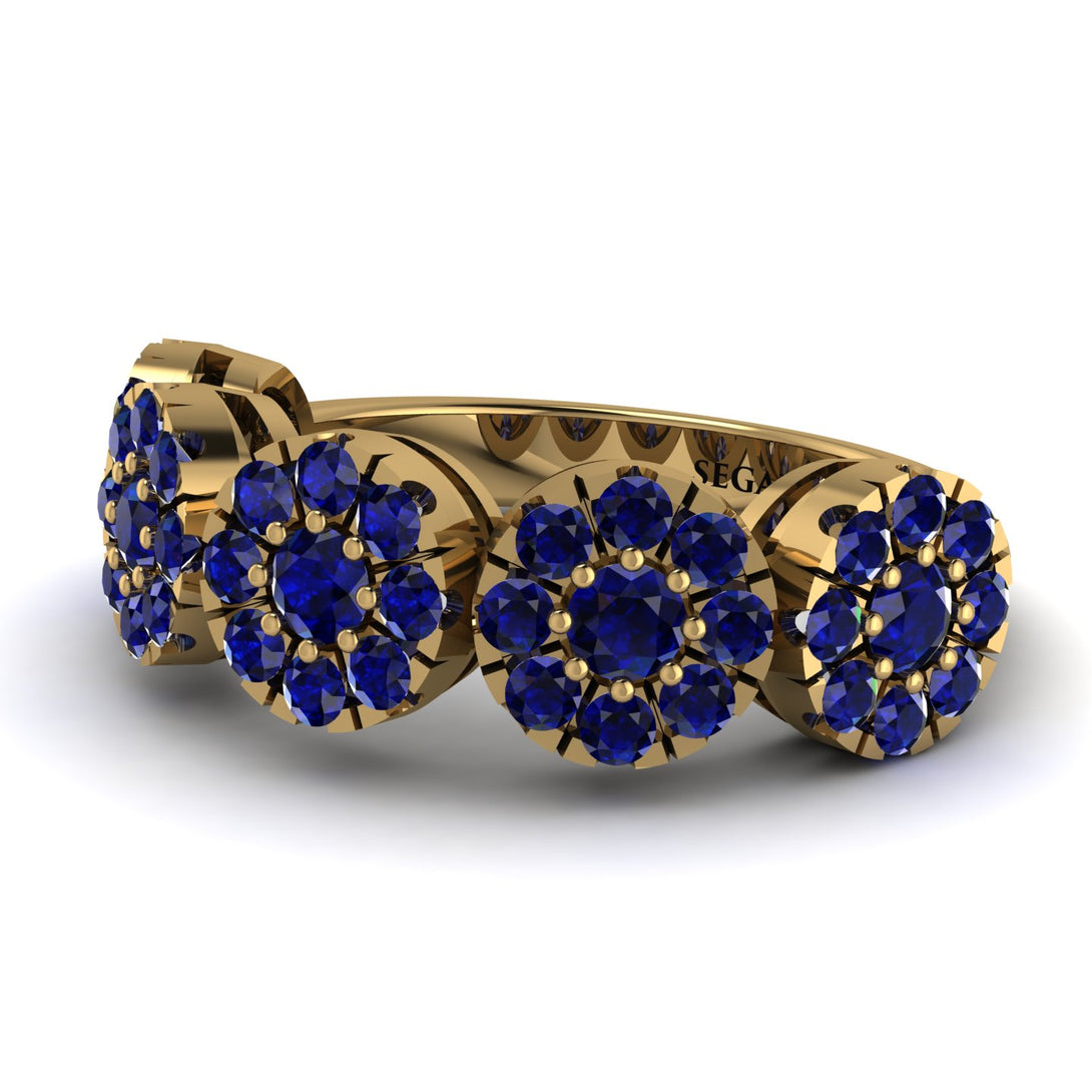 Sapphire Blossom Of Eternity Wedding Ring - Yaretzi No. 73
