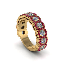 Diamond Blossoming Love Halo Wedding Band - Annalise No. 46 image 1