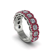Diamond Blossoming Love Halo Wedding Band - Annalise No. 48 image 1