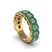Diamond Blossoming Love Halo Wedding Band - Annalise No. 16 image 1