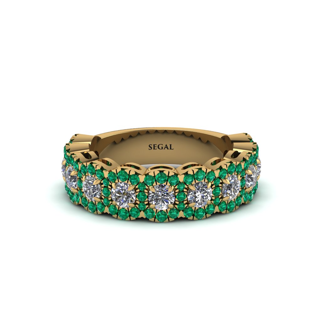 Diamond Blossoming Love Halo Wedding Band - Annalise No. 16