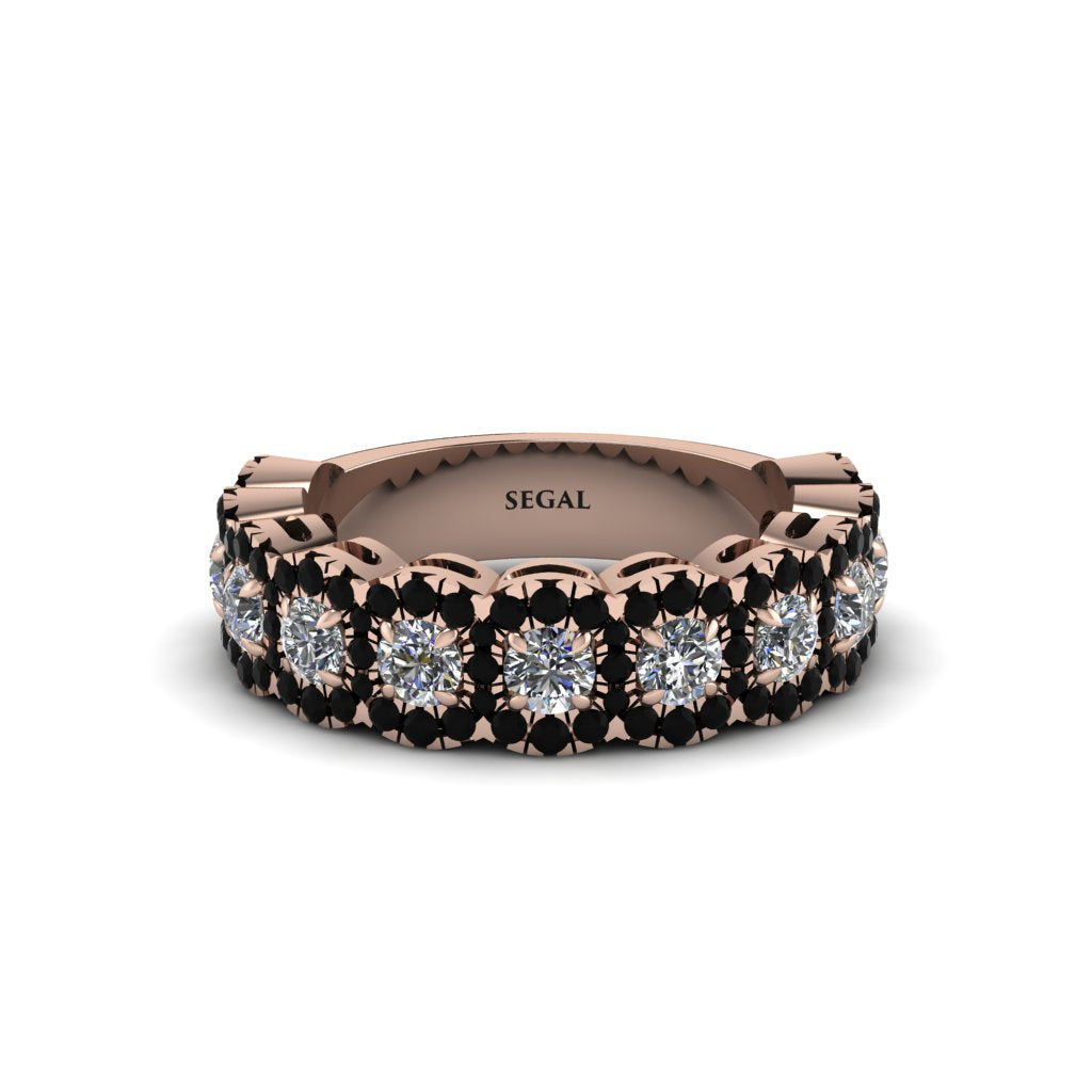 Diamond Blossoming Love Halo Wedding Band - Annalise No. 32