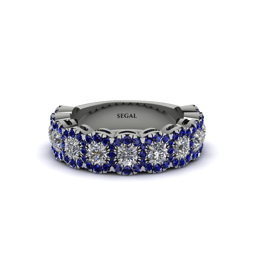 Diamond Blossoming Love Halo Wedding Band - Annalise No. 63