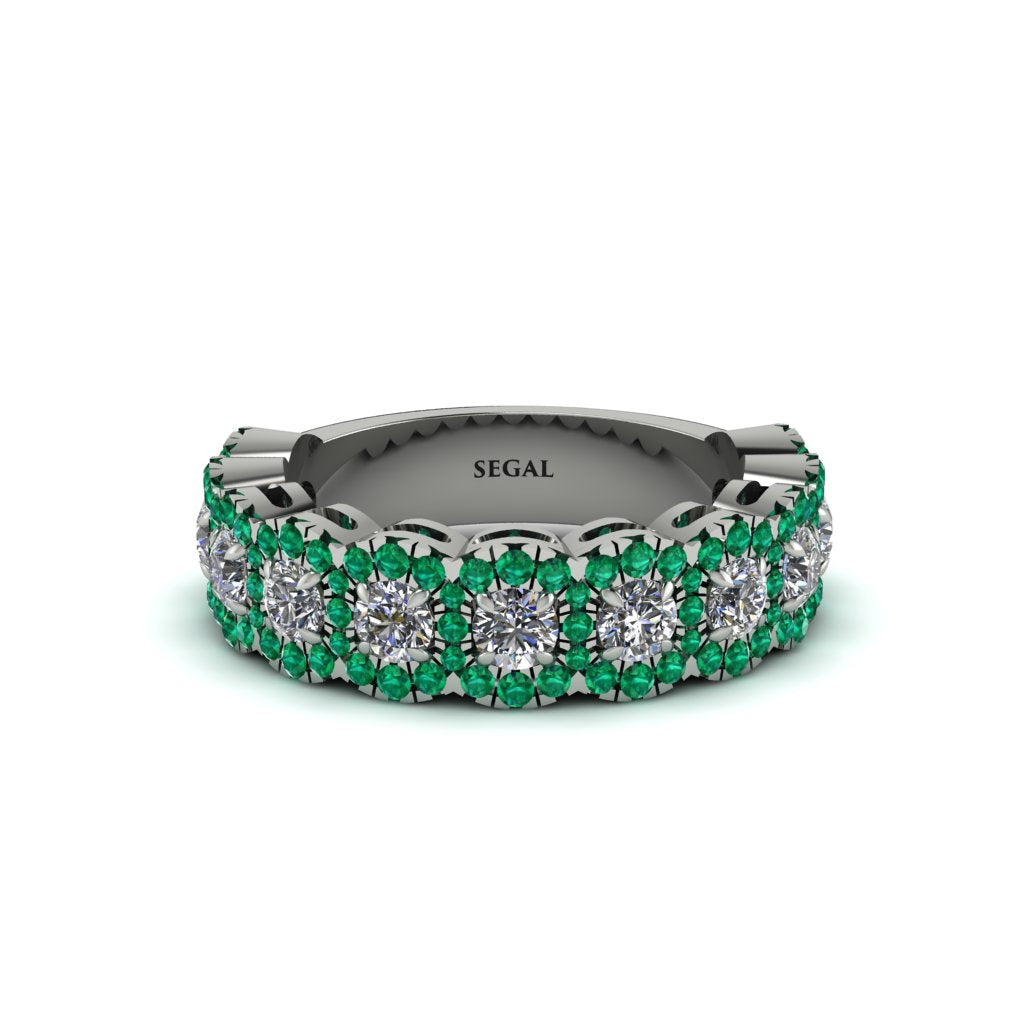Diamond Blossoming Love Halo Wedding Band - Annalise No. 18