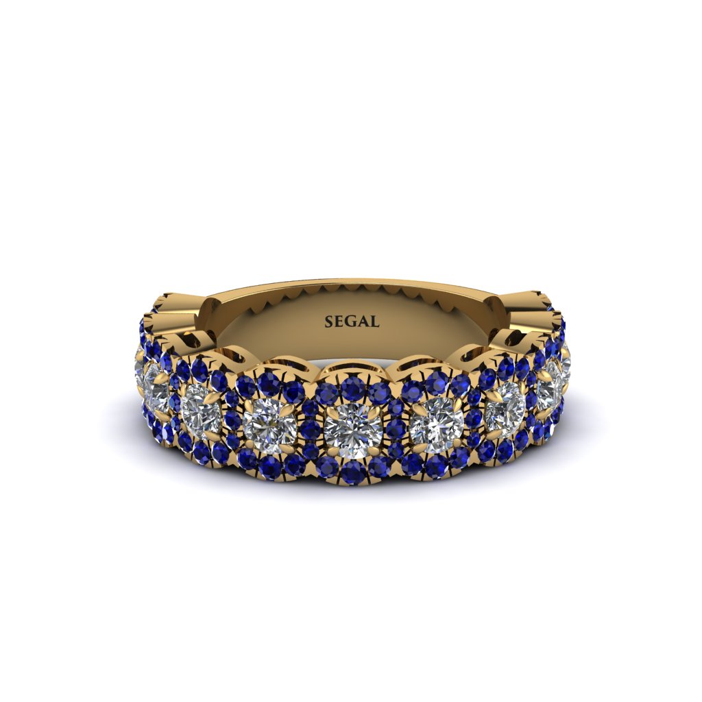 Diamond Blossoming Love Halo Wedding Band - Annalise No. 61