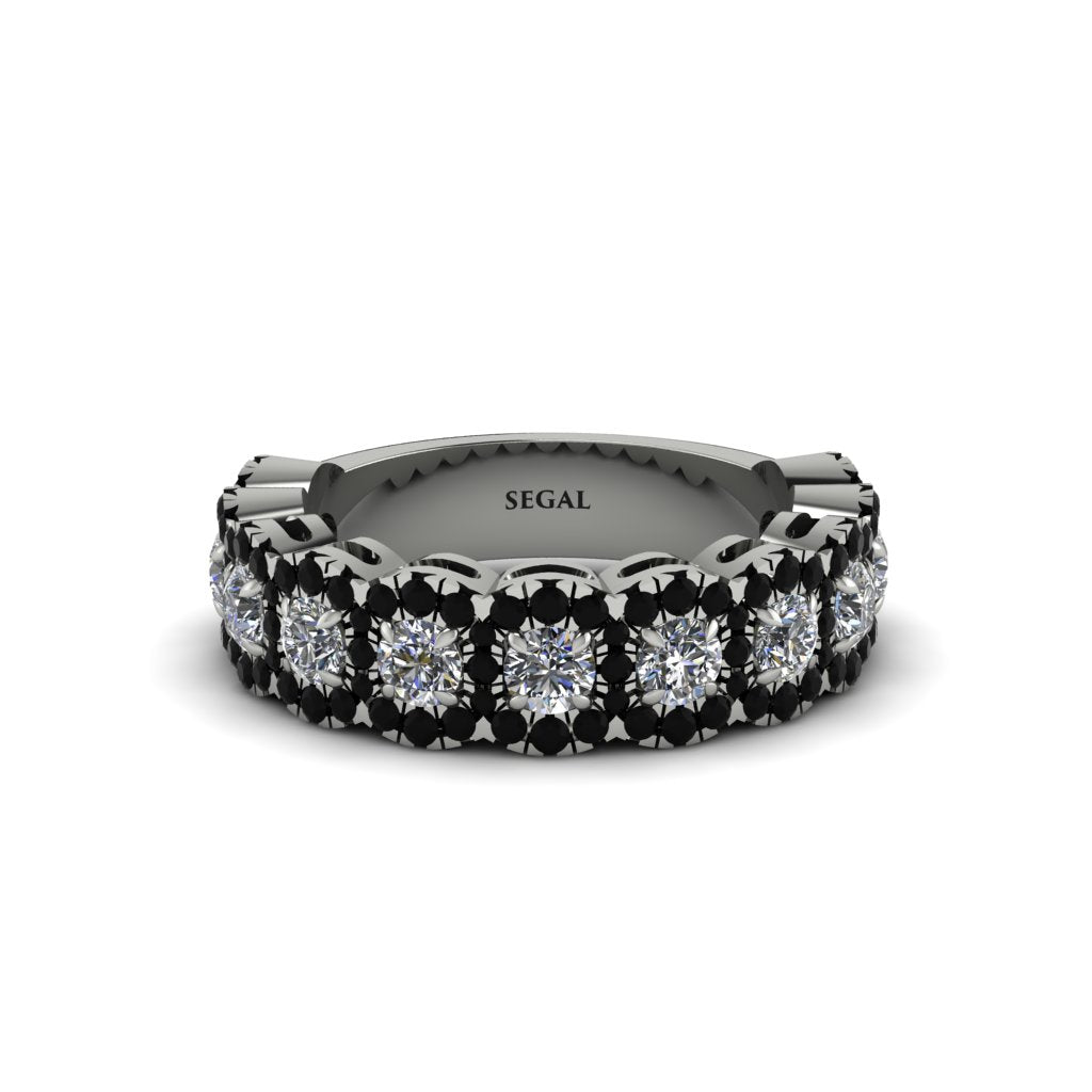 Diamond Blossoming Love Halo Wedding Band - Annalise No. 33