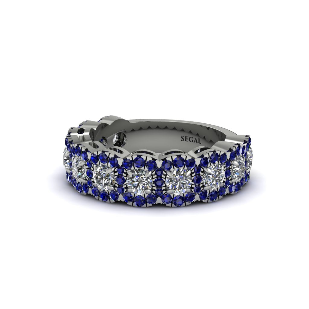 Diamond Blossoming Love Halo Wedding Band - Annalise No. 63