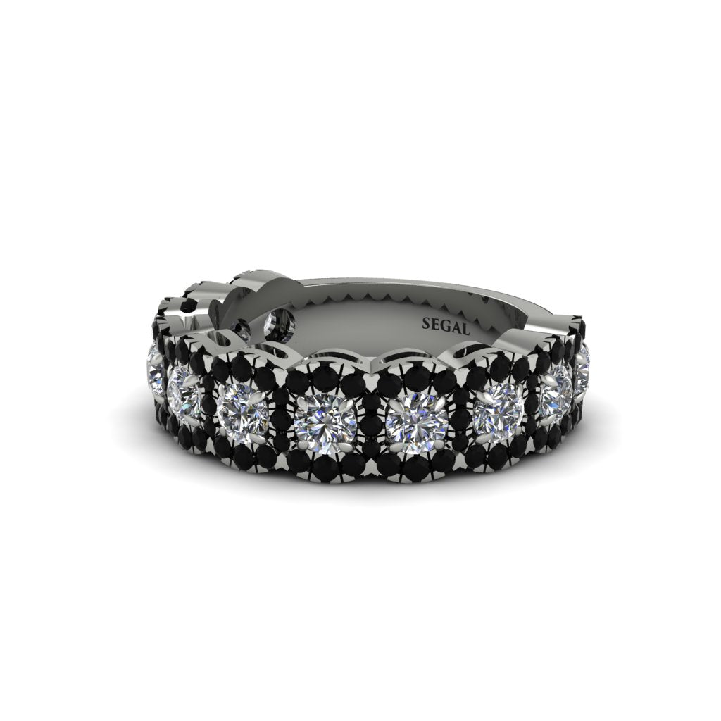 Diamond Blossoming Love Halo Wedding Band - Annalise No. 33