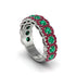 Emerald Blossoming Love Halo Wedding Band - Annalise No. 51 image 1