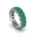 Emerald Blossoming Love Halo Wedding Band - Annalise No. 21 image 1