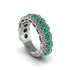 Emerald Blossoming Love Halo Wedding Band - Annalise No. 6