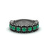 Emerald Blossoming Love Halo Wedding Band - Annalise No. 36 image 2