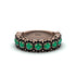 Emerald Blossoming Love Halo Wedding Band - Annalise No. 35 image 2