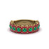 Emerald Blossoming Love Halo Wedding Band - Annalise No. 49 image 2