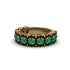 Emerald Blossoming Love Halo Wedding Band - Annalise No. 34 image 3