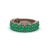 Emerald Blossoming Love Halo Wedding Band - Annalise No. 20 image 3