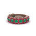 Emerald Blossoming Love Halo Wedding Band - Annalise No. 50 image 3