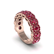 Ruby Blossoming Love Halo Wedding Band - Annalise No. 56 image 1