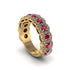 Ruby Blossoming Love Halo Wedding Band - Annalise No. 10