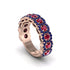 Ruby Blossoming Love Halo Wedding Band - Annalise No. 71 image 1
