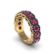 Ruby Blossoming Love Halo Wedding Band - Annalise No. 70 image 1