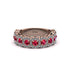 Ruby Blossoming Love Halo Wedding Band - Annalise No. 11