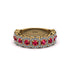 Ruby Blossoming Love Halo Wedding Band - Annalise No. 10