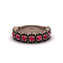 Ruby Blossoming Love Halo Wedding Band - Annalise No. 41 image 2