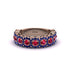 Ruby Blossoming Love Halo Wedding Band - Annalise No. 71