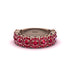 Ruby Blossoming Love Halo Wedding Band - Annalise No. 56